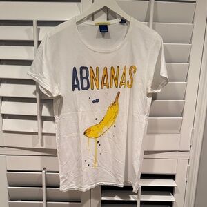 Scotch & Soda White Tee with Yellow Banana Graphic